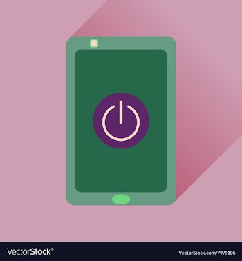 Flat icon with long shadow mobile phone switched vector image