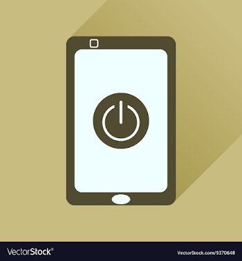 Flat icon with long shadow mobile phone switched vector image