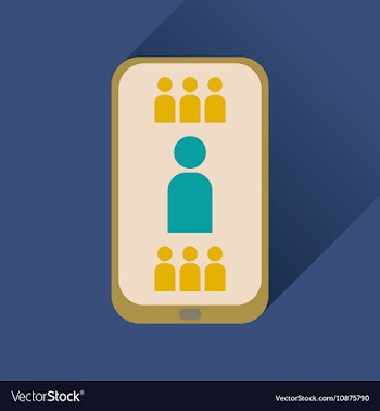 Flat icon with long shadow mobile phone vector image