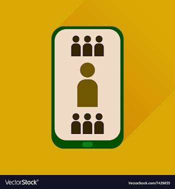 Flat icon with long shadow mobile phone vector image