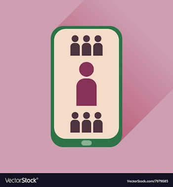 Flat icon with long shadow mobile phone vector image