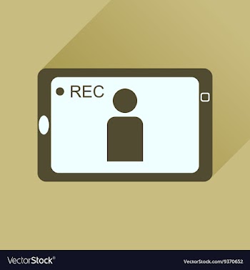 Flat icon with long shadow Mobile phone video vector image