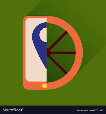 Flat icon with long shadow mobile phone wheel vector image