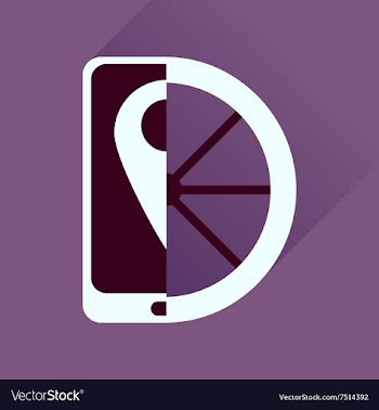 Flat icon with long shadow mobile phone wheel vector image