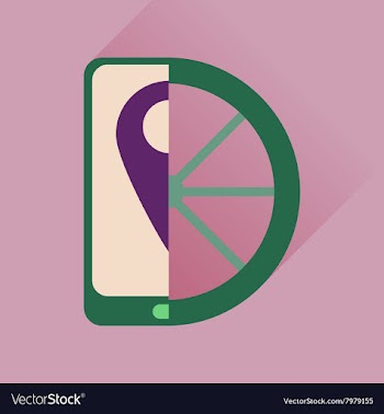 Flat icon with long shadow mobile phone wheel vector image