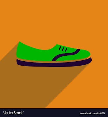 Flat icon with long shadow moccasin shoes vector image
