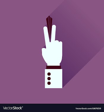 Flat icon with long shadow money hand vector image