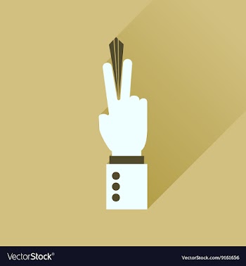 Flat icon with long shadow money hand vector image