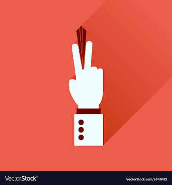 Flat icon with long shadow money hand vector image