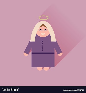Flat icon with long shadow Mother Jesus Christ vector image