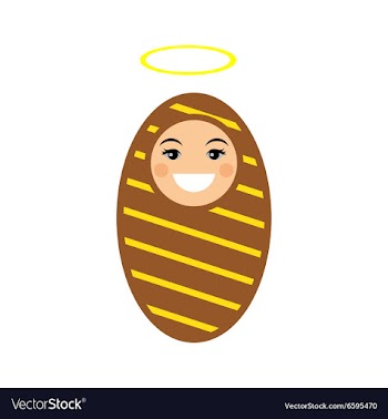 Flat icon with long shadow newborn Jesus vector image