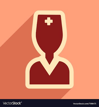 Flat icon with long shadow obstetrician doctor vector image