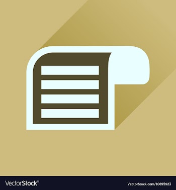 Flat icon with long shadow Parchment quill vector image