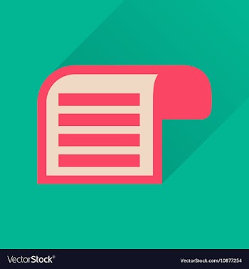 Flat icon with long shadow Parchment quill vector image