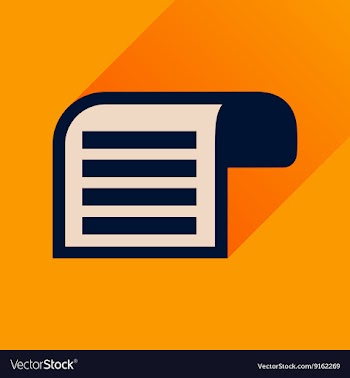 Flat icon with long shadow Parchment quill vector image