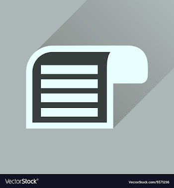 Flat icon with long shadow Parchment quill vector image