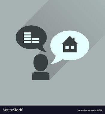 Flat icon with long shadow people money home vector image