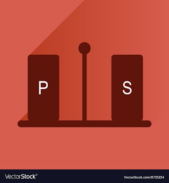 Flat icon with long shadow pepper and salt vector image