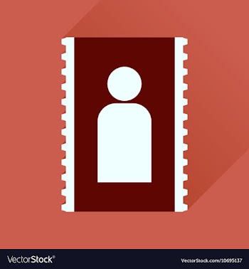 Flat icon with long shadow personal contact vector image