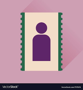 Flat icon with long shadow personal contact vector image