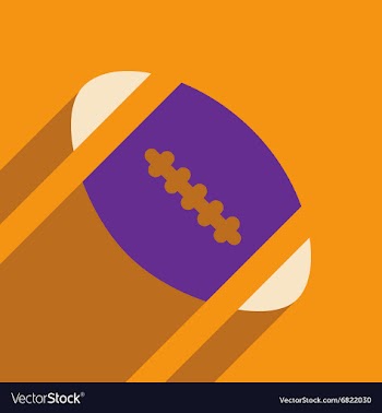 Flat icon with long shadow rugby ball vector image