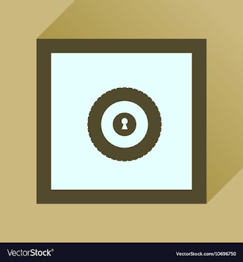 Flat icon with long shadow safe economy vector image