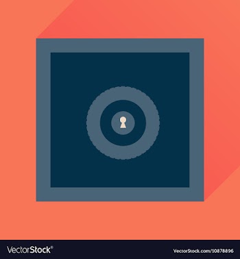 Flat icon with long shadow safe economy vector image