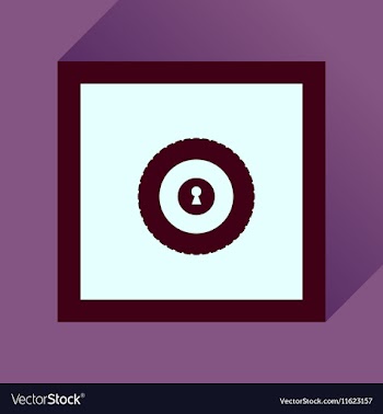 Flat icon with long shadow safe economy vector image