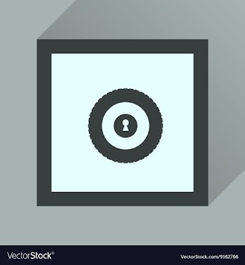 Flat icon with long shadow safe economy vector image