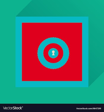 Flat icon with long shadow safe economy vector image