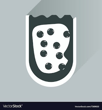 Flat icon with long shadow sandwich caviar vector image