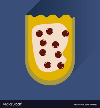 Flat icon with long shadow sandwich caviar vector image