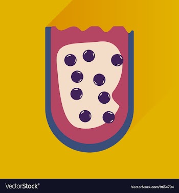 Flat icon with long shadow sandwich caviar vector image