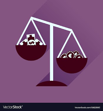 Flat icon with long shadow scales money vector image