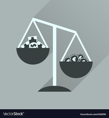 Flat icon with long shadow scales money vector image