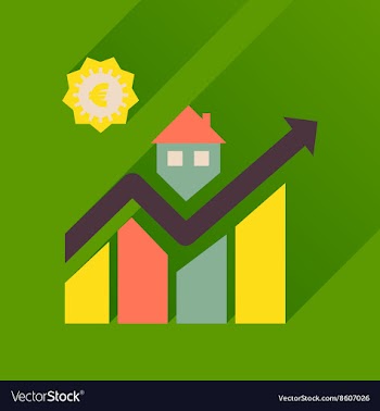 Flat icon with long shadow schedule of sales vector image