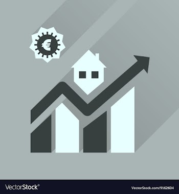 Flat icon with long shadow schedule of sales vector image