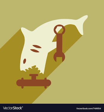Flat icon with long shadow shark cartoon vector image