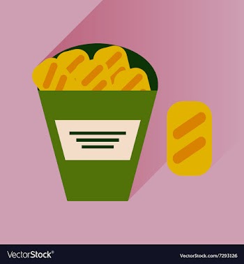 Flat icon with long shadow snack crackers vector image