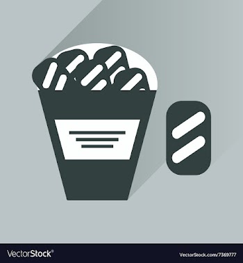 Flat icon with long shadow snack crackers vector image