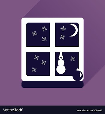 Flat icon with long shadow snowman outside vector image