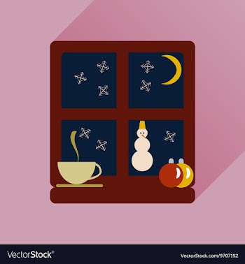 Flat icon with long shadow snowman outside vector image