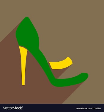 Flat icon with long shadow stiletto heels vector image
