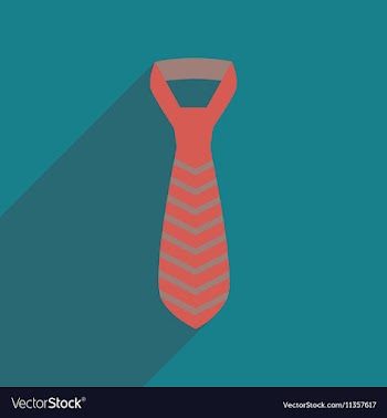 Flat icon with long shadow tie vector image