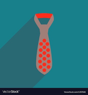 Flat icon with long shadow tie vector image