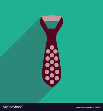 Flat icon with long shadow tie vector image