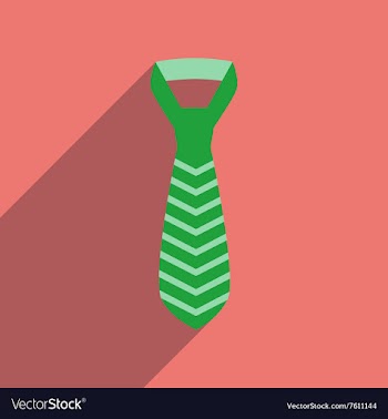 Flat icon with long shadow tie vector image