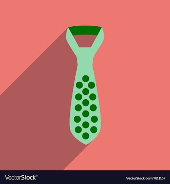 Flat icon with long shadow tie vector image
