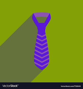 Flat icon with long shadow tie vector image