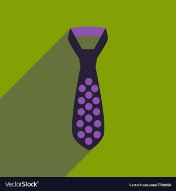 Flat icon with long shadow tie vector image